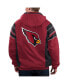 ფოტო #3 პროდუქტის Men's Cardinal, Black Arizona Cardinals Home Team Half-Zip Hoodie Jacket