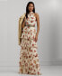 Women's Tiered Ruffled Floral Gown