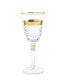 Фото #2 товара Water Glasses with Gold-Tone Cut Crystal Detail, Set of 6
