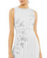 ფოტო #5 პროდუქტის Women's Striped Floral Embellished Sleeveless Midi Dress