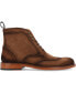 Фото #2 товара Men's Mack Handcrafted Burnished Suede Leather Wingtip Brogue Dress Lace-up Boots