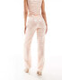 Фото #4 товара Kaiia sequin wide leg trousers co-ord in pale pink