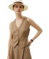 ფოტო #1 პროდუქტის Women's Silk-Wool Vest with Jacquard Silk Back