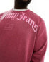 Фото #8 товара Tommy Jeans Big & Tall relaxed grunge arch logo crewneck sweatshirt in red