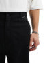 Calvin Klein modern twill relaxed wide leg trousers in black