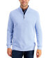 Фото #2 товара Men's Quarter-Zip Textured Cotton Sweater, Created for Macy's