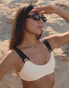 Фото #1 товара 4th & Reckless x Luana Barron constrast strap bikini top in cream