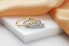 Elegant gold-plated ring with zircons RI119Y