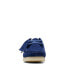 Фото #3 товара Clarks Wallabee 26172723 Womens Blue Suede Oxfords & Lace Ups Casual Shoes