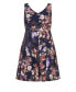 Plus Size Hydrangea Print Dress Navy night bouquet, 14 - фото #2