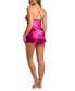 ფოტო #2 პროდუქტის Women's 2-Pc. Ayanna Satin & Lace Short Pajamas Set