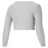 Фото #4 товара Puma Classics Ribbed Scoop Neck Long Sleeve T-Shirt Plus Womens Grey Casual Tops