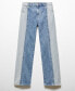 Women's Two-Tone Straight Jeans