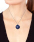 ფოტო #2 პროდუქტის EFFY® Sapphire (8-1/3 ct. t.w.) & Diamond (3/8 ct. t.w.) Cluster 18" Pendant Necklace in 14k White Gold