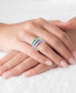 ფოტო #2 პროდუქტის 3-Pc. Set Multicolor Cubic Zirconia Baguette Stack Rings in Sterling Silver