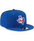 Фото #2 товара Шапка вельветовая New Era Texas Rangers голубая для мужчин 59FIFTY