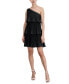 Фото #1 товара Women's One-Shoulder Pleated Tiered Dress