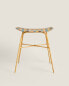 Multicoloured rattan stool