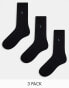 Фото #1 товара Polo Ralph Lauren 3 pack egyptian cotton socks in black