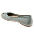 Softwalk Napa Laser S1806-373 Womens Blue Leather Ballet Flats Shoes 5.5