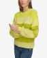 ფოტო #3 პროდუქტის Women's Striped Side-Zip Blouson-Sleeve Sweater