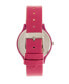 ფოტო #3 პროდუქტის Unisex Trinity Hot Pink Leatherette Strap Watch 36mm