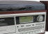 Roadstar HIF-8892EBT Mini Hi-Fi Music Turntable 33/45/78RPM PLL FM Digital Radio CD MP3 Player Cassette Bluetooth USB Recording Function SD Card Remote Control Wood