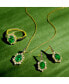 Фото #3 товара Le Vian costa Smeralda Emeralds (7/8 ct. t.w.) & Diamond (1/2 ct. t.w.) Halo Adjustable 20" Pendant Necklace in 14k Gold