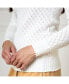 ფოტო #3 პროდუქტის Women's Organic Diamond Stitch Mock Neck Sweater