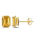 ფოტო #1 პროდუქტის Citrine (2-1/4 ct. t.w.) Emerald-cut Stud Earrings in 14k Yellow Gold