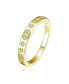 RA 14K Gold Plated Cubic Zirconia Band Ring Золотистый, 7 - фото #2