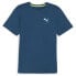 Puma Run Cloudspun Crew Neck Short Sleeve Athletic T-Shirt Mens Blue Casual Tops