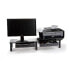 Mind Reader Large Dual Monitor Stand with Storage Riser Black