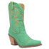 Фото #3 товара Dingo Y'all Need Dolly Embroidered Round Toe Cowboy Womens Green Casual Boots D