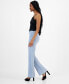 ფოტო #3 პროდუქტის Juniors' High-Rise Patch-Pocket Flare-Hem Jeans