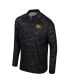 ფოტო #3 პროდუქტის Men's Black Iowa Hawkeyes Carson Raglan Quarter-Zip Jacket