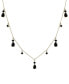 Onyx Dangle 17" Statement Necklace in 14k Gold-Plated Sterling Silver