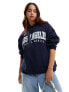 Фото #7 товара Stradivarius oversized Los Angeles hoodie in blue