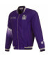 Фото #2 товара Куртка-бомбер из нейлона JH Design Utah Jazz 2023/24 пурпурная, для мужчин.