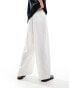 ASOS DESIGN smart extreme wide leg trousers in white