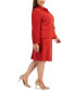 Фото #3 товара Plus Size Crepe Wing-Collar Jacket & Slim Skirt Suit