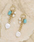 Imitation Pearl Turquoise Dangle Earrings