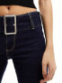 Фото #3 товара Mango buckle waistband 90s jeans in dark blue