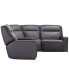 Фото #8 товара Dextan Leather 5-Pc. Sectional with 2 Power Recliners and 1 USB Console, Created for Macy's