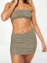 Фото #7 товара New Girl Order knit cut out bandeau festival summer dress in yellow