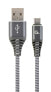 Фото #1 товара Gembird CC-USB2B-AMCM-2M-WB2 - 2 m - USB A - USB C - USB 2.0 - 480 Mbit/s - Grey - White