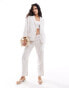 Фото #2 товара Vero Moda linen blend oversized blazer co-ord in terracotta stripe