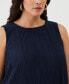 Фото #4 товара Plus Size Partially Lined Plisse Sleeveless Midi Dress
