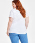 ფოტო #2 პროდუქტის Trendy Plus Size Perfect Crewneck T-Shirt