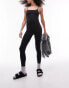 Фото #1 товара Topshop seamless square neck unitard in black